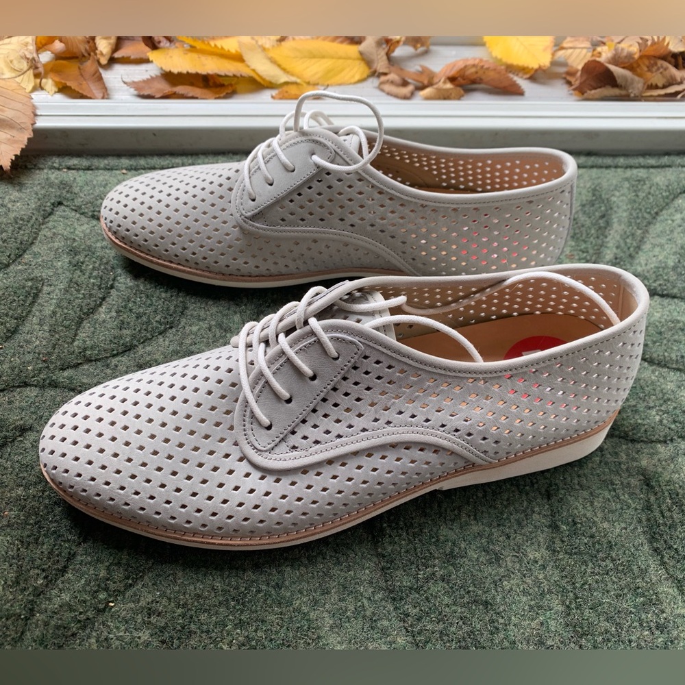 Rollie women’s grey Derby Punch suede sneakers NWOT size 41